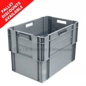 Standard Euro Box 60cm Solid Sides & Base 80 Litre